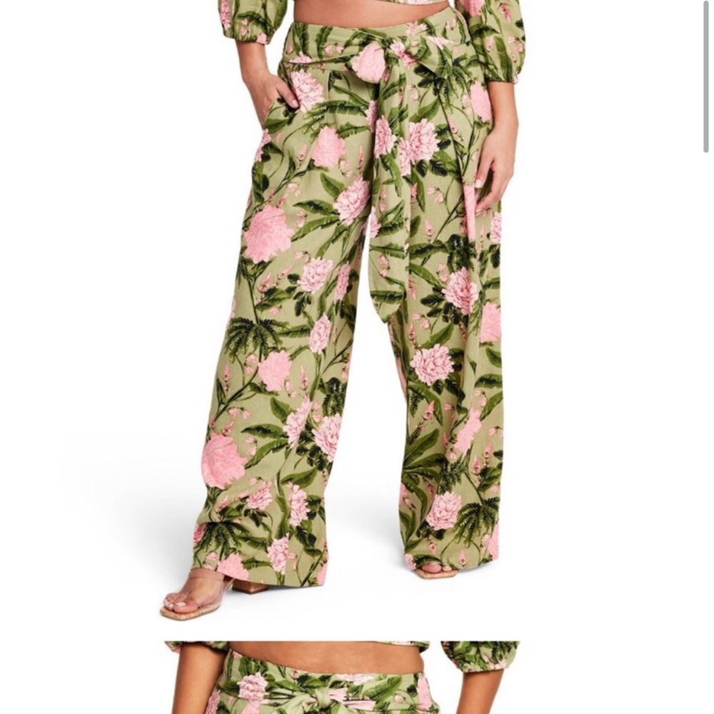 Agua Bentia x Target Peony Print Wide Leg Pants